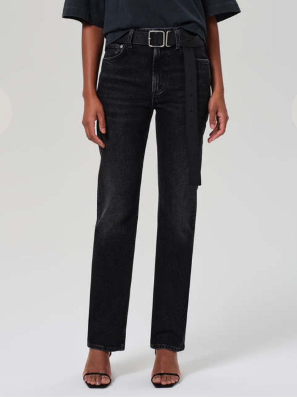 NWT Citizens of Humanity Zuri Straight Leg Black Jean in Stormy Size 29